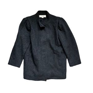 Bert Newman Petite True VTG Retro Wool Button Up Mid Length Coat Jacket EUC 12
